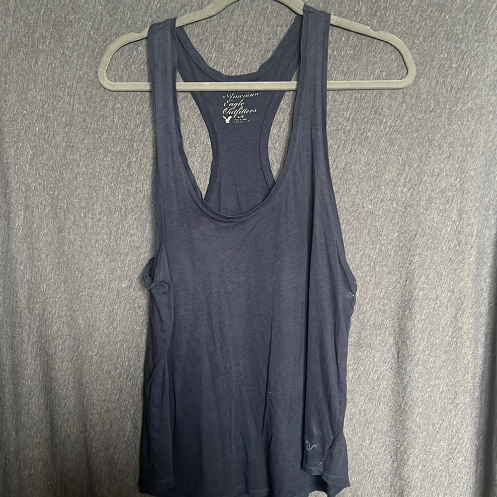 American Eagle Razor Back Navy Tank - Size Large